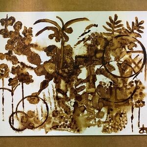 Original Abstract Art Coffee Painting Coffee Decor